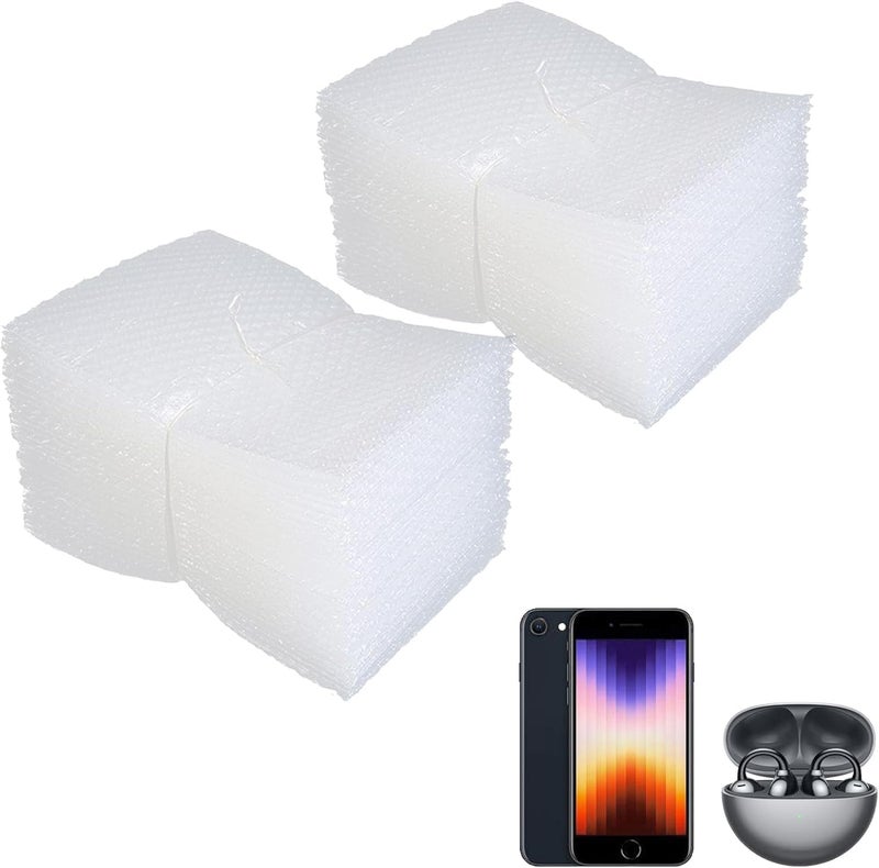 XHMAXE 100Pcs Bubble Pouche Wrap, 6”x8” Bubble Bags for Shopping, Double Wall Bubble Cushioning Wrap Bags for Mailing Packing, Moving and Storage Fragile China Dishes Electronic Item - Image 1